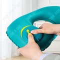 Miniatyrbild 4 av 4: TD® Uppblåsbar kudde U-formad reseplan kudde U-formad nack uppblåsbar kudde press mjölk siden nackkudde