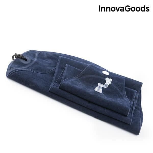 Resekudde - InnovaGoods - Uppblåsbar - PVC och polyester - Justerbart rep - Sammetslen mjuk touch