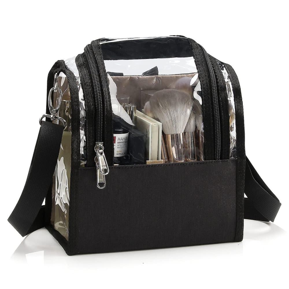 Upgraded Makeup Brush Holder,travel Makeup Brush Case Bag Stand-up Makeup Artist Cosmetics Brushes Holders Storage With Shoulder Strap And Detachable