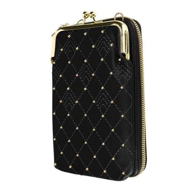 Fodral - AVIZAR - Black Diamond Design - Läderimitation - Avtagbar rem - Flera fack