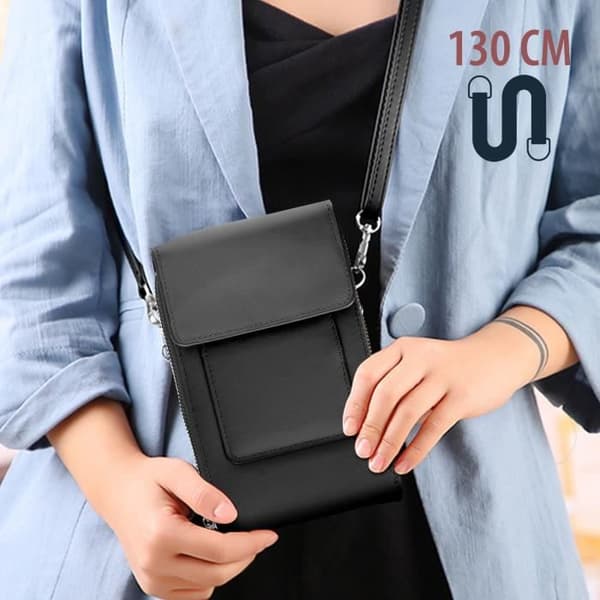 Pochette - AVIZAR - Universell för smartphone - Flera fack - Svart
