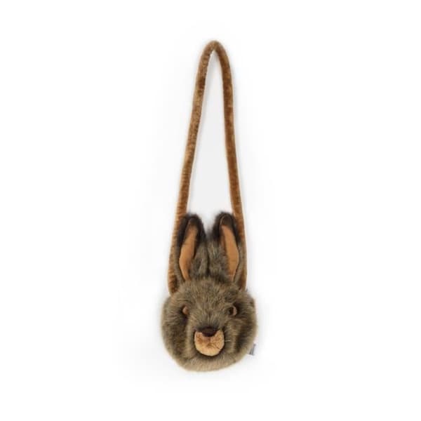 Handväska - Wild &amp; Soft - WS2205 - Söt hare - Brun och grå - 13x12x10 cm