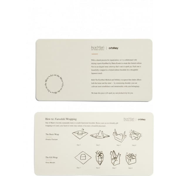 Orbitkey Nest KonMari -tarvikekotelo, vaalea