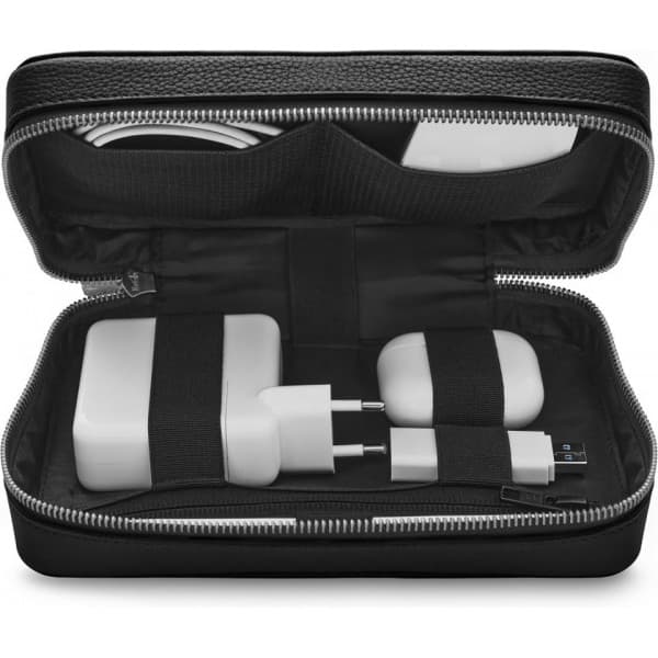 Woolnut Leather Tech Organizer - tilbehørstaske, sort