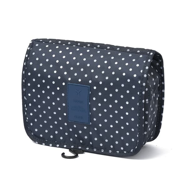 Hängande Necessär / Resväska - Blå Polka Dot