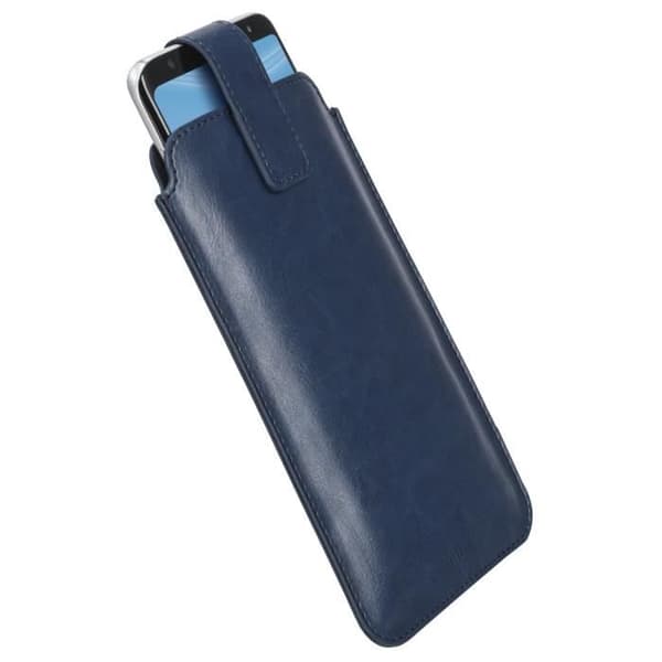 Smartphone-väska - HAMA - Easy Slide - Storlek XL - Blå färg - Mått 15,9x8,9 cm