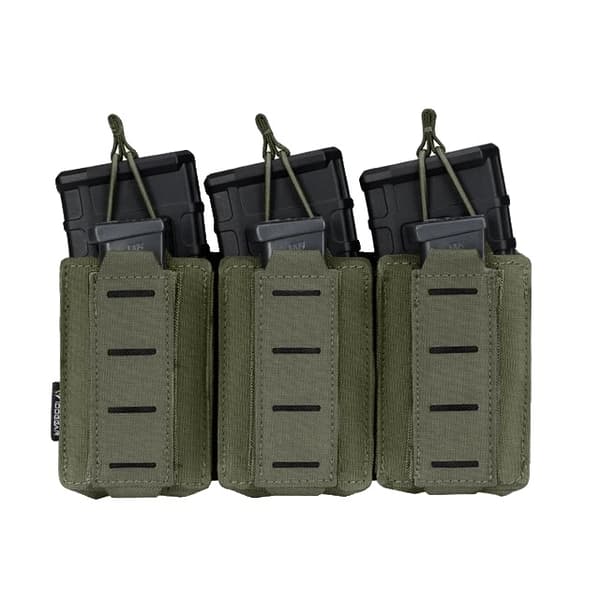Taktisk Magasinlomme, Triple Magasinholder, MOLLE Kompatibel, Ranger Green