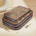 Miniatyrbild 4 av 4: Korkpåse Axelrem Triple Zip Pocket Mandala mönster Flerfärgad