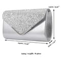 Miniatyrbild 4 av 4: Silver Glitter Patent Evening Wedding Handväska Clutch för kvinnor