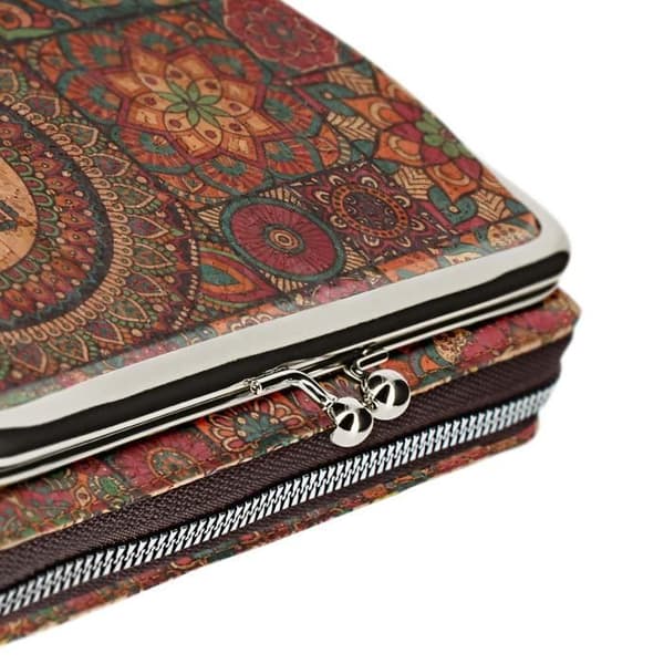 Sacoche - AVIZAR - Mandala Multicolore - Liège - Bandoulière - Dubbel Ficka