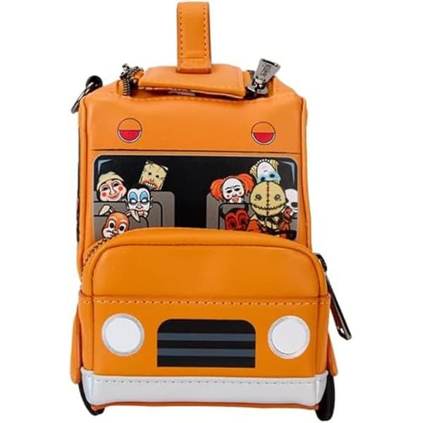 Axelväska - LOUNGEFLY - Trick 'r Treat - Skolbussdesign - Veganskt läder - Justerbar rem