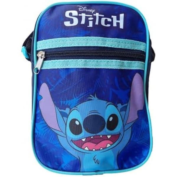 Axelväska - Disney - Stitch - Blå - 21 x 15 x 5,5 cm - Dragkedja