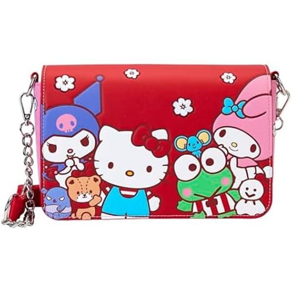 Axelväska - LOUNGEFLY - Hello Kitty &amp; Friends - Multicolor - Rosa - Dragkedja