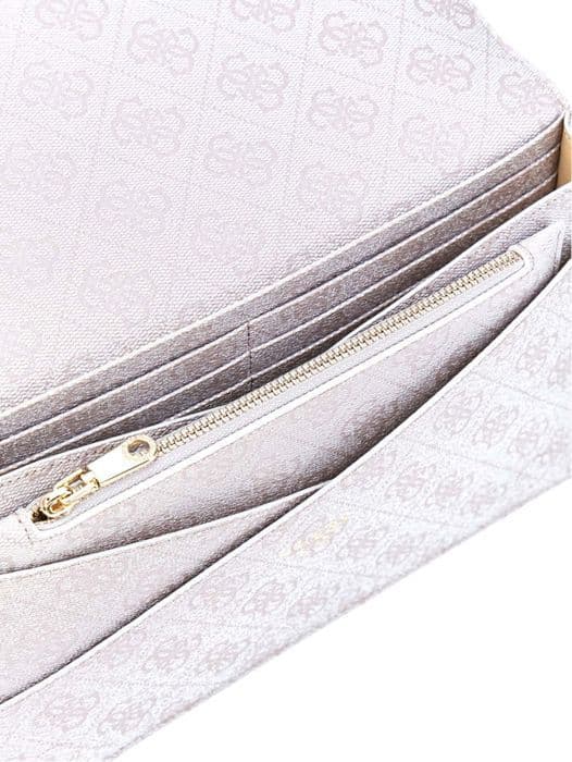 GUESS Kvinnlig ljusgrå taupe aftonväska - Orlina Kortfodral Duvlogo 293318