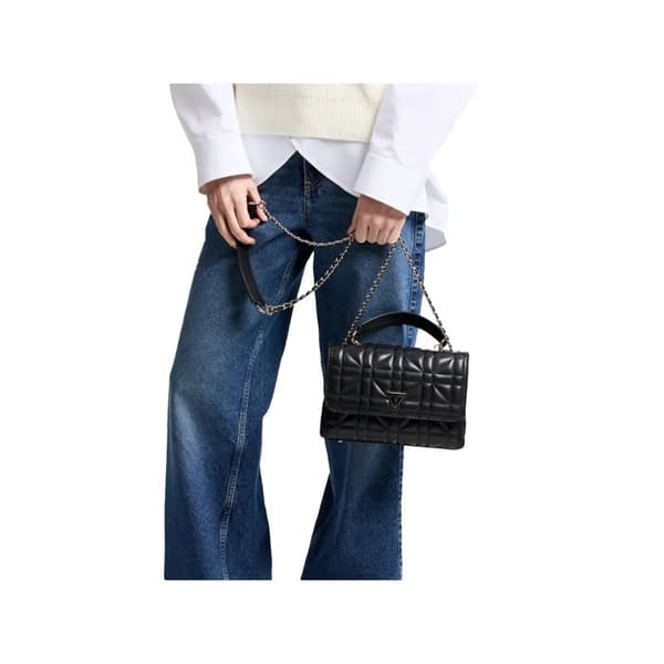 Axelväska - GUESS - Edita Hand Bag 297229 - Svart - 100% polyuretan - Mått 23,5x15x6 cm