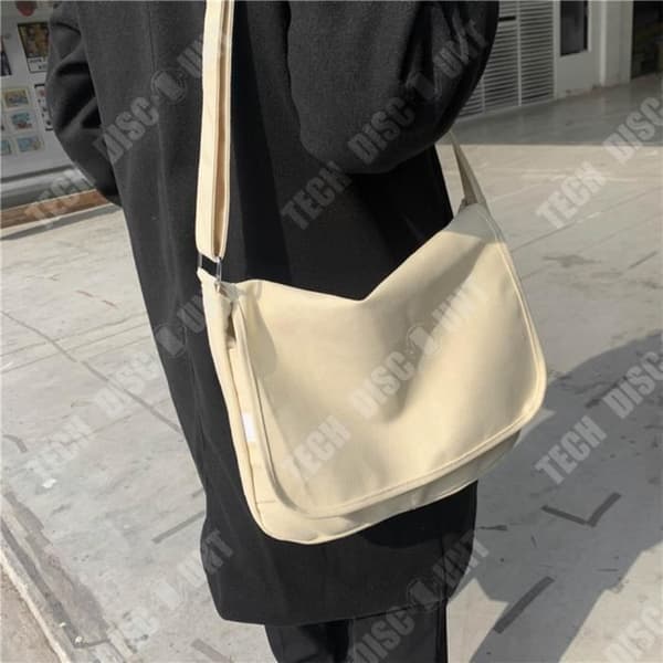 TD® Studentklassväska messenger bag canvas axelväska verktygsväska stor kapacitet axelväska tygväska bl
