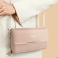 Miniatyrbild 3 av 6: Pochette med axelrem i konstläder för kvinnor Gallantry Rosa