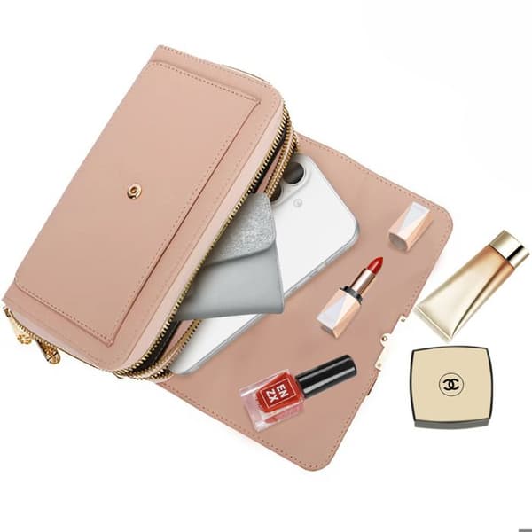 Pochette med axelrem i konstläder för kvinnor Gallantry Rosa
