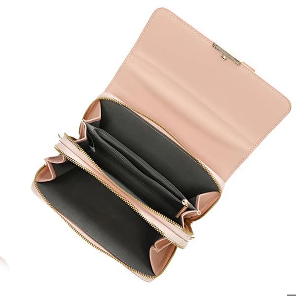 Pochette med axelrem i konstläder för kvinnor Gallantry Rosa