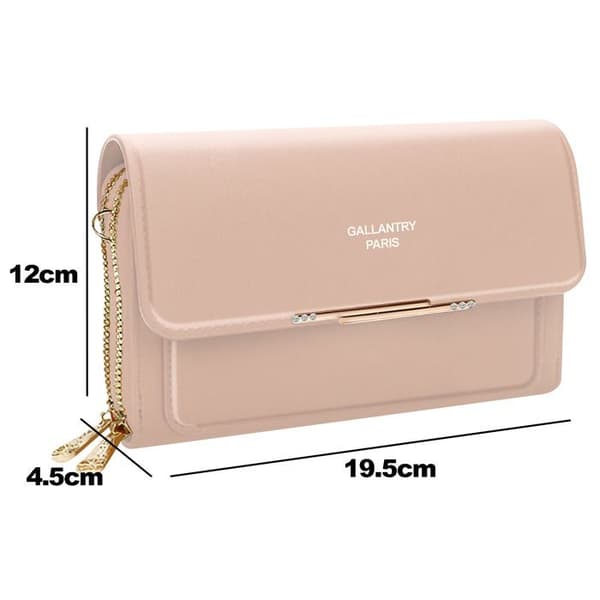 Pochette med axelrem i konstläder för kvinnor Gallantry Rosa