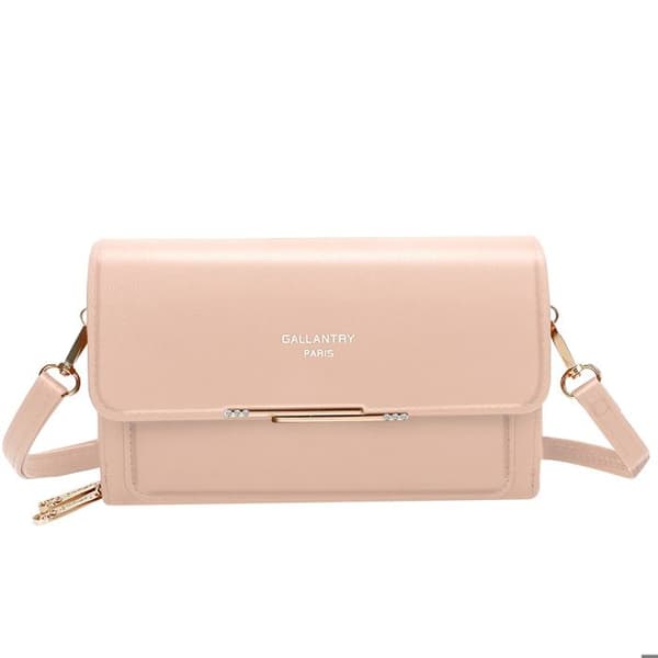Pochette med axelrem i konstläder för kvinnor Gallantry Rosa