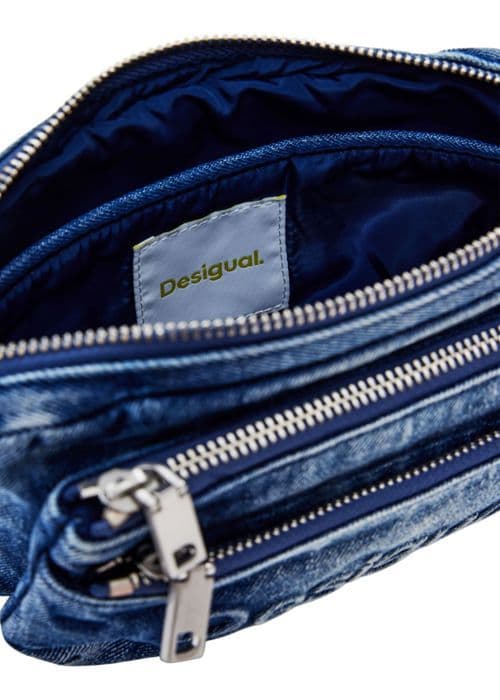 Desigual Axelremsväska blå för kvinnor - Mone Crossbody Bag Denim Medium Wash 300216