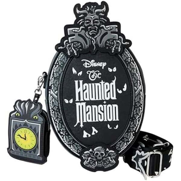Axelväska - LOUNGEFLY - Disney Haunted Mansion - Svart - Lila - Fosforescerande