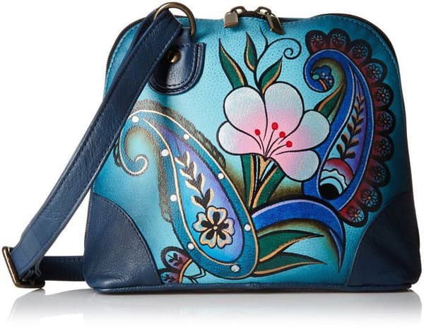 Anuschka - 8109-DPF - Anna av Organiseur i läder med dragkedja, Denim Paisley Floral, One size