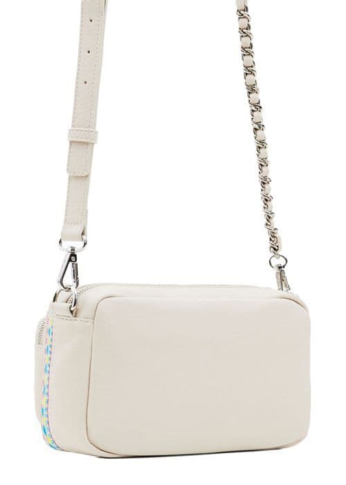 Axelväska - Desigual - Raven Cambridge Mini - Imiterat läder - Beige - 21,5x5x15 cm