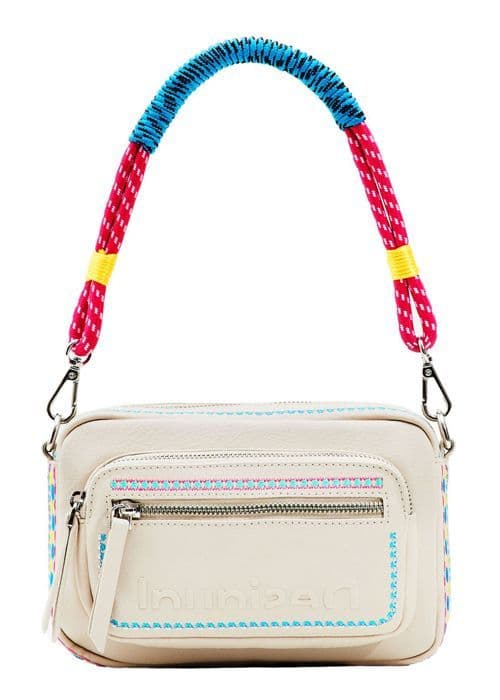 Axelväska - Desigual - Raven Cambridge Mini - Imiterat läder - Beige - 21,5x5x15 cm