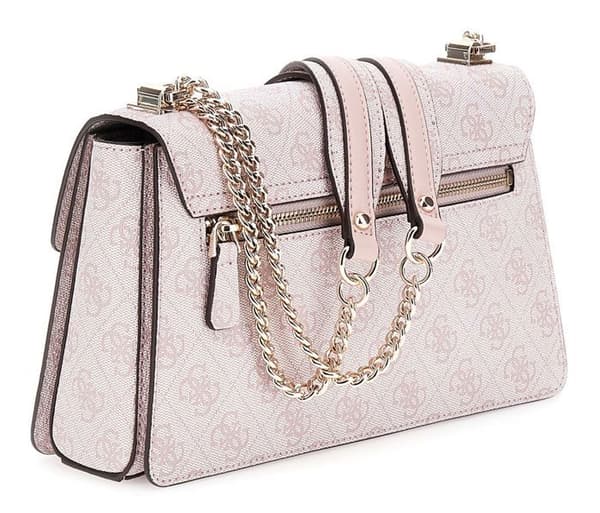 GUESS Väska för axeln gammal ros vit för kvinnor - Zamira Convertible Xbody Flap Bag Orchid Logo 300593