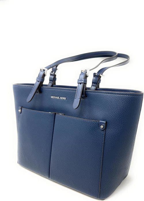 Handväska - Michael Kors - Jet Set Travel - Mörkblå - Vegetabiliskt läder - Mellanstor storlek