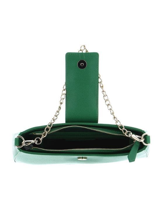 Crossbody axelväska - VALENTINO - Divina Hobo Bag - Grön - 28x22x6 cm - 100% polyuretan