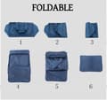 Miniatyrbillede 4 af 9: Lollanda Stor foldbar rejsetaske, der kan fastgøres til en rulletaske, perfekt til rejser, arbejde og tøjopbevaring