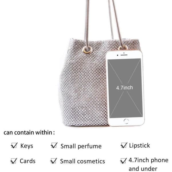 LUI SUI Handväska Kristall Rhinestone Kvällsväskor Clutches Dam Mini Crossbody Handväskor Små plånböcker för fest De