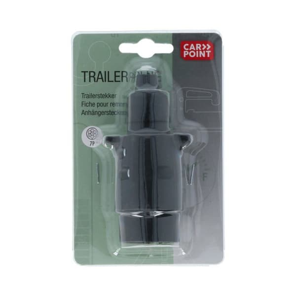 Trailerplugg - CARPOINT - 0410001 - 7 polig - Plast - Svart