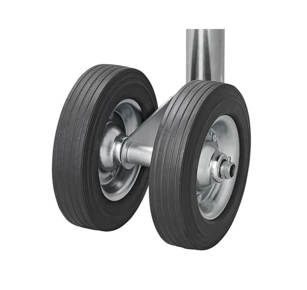 Perävaunun tukipyörä 48mm 2 x umpikumirenkailla