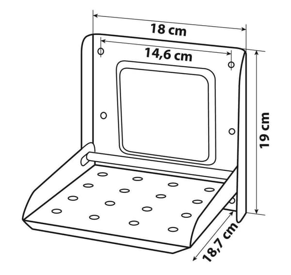 Fällbar för metallvagn 17x19,5cm