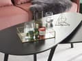 Miniatyrbillede 2 af 6: Dekorativ Bakke Guld Metal og Glas Rektangulær 30 x 20 cm Accentstykke