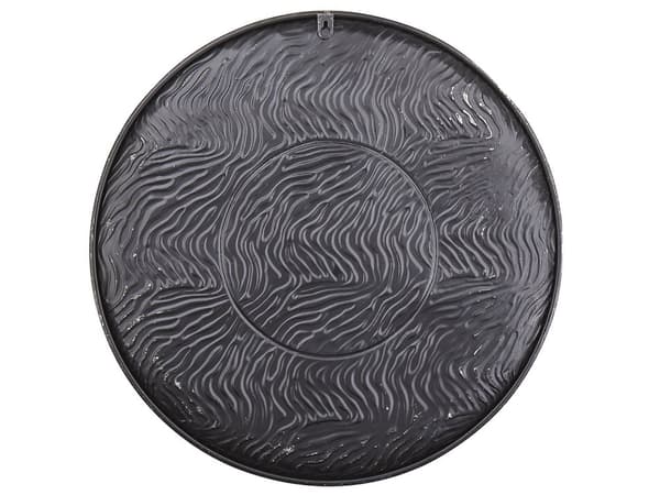 Koristetarjotin hopea metalli 49 cm avoin pyöreä glamour retro tyyli