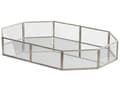 Miniatyrbillede 1 af 5: Serveringsbakke Guld Stål og Transparent Glas 32 x 22 cm Dekorativ Lille Bakke i Ottekantet form Accentstykke til Bloklys Stue Soveværelse