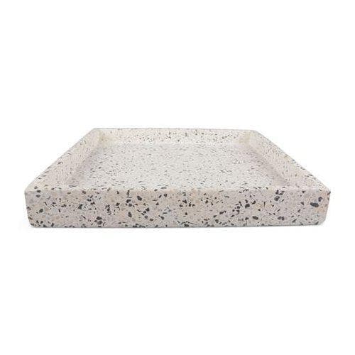 Bricka Tarrazzo Vit Kvadrat