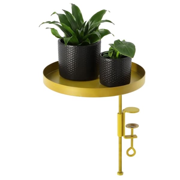 Esschert Design plantebakke med klemme str. L rund guldfarvet