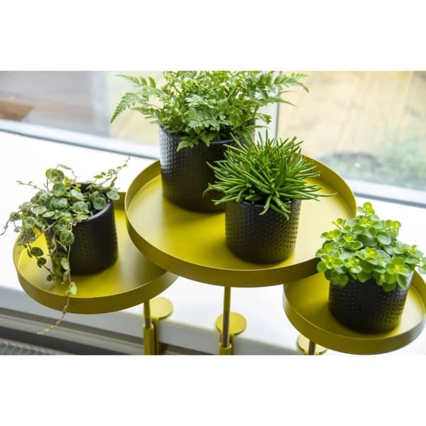 Esschert Design plantebakke med klemme str. L rund guldfarvet