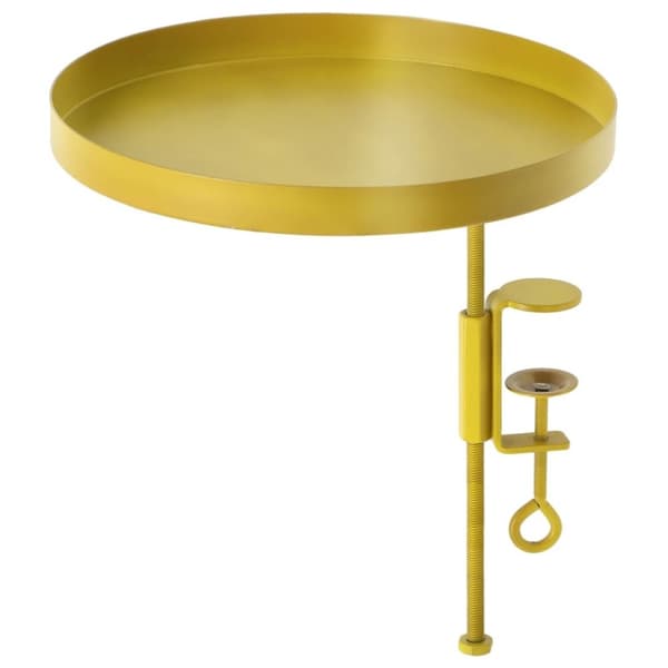Esschert Design plantebakke med klemme str. L rund guldfarvet