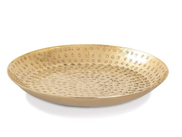 Deco Tray Ø 28 cm runt guld-dekorativt bricka Candlelight Tray
