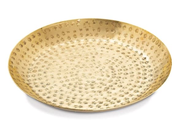 Deco Tray Ø 28 cm runt guld-dekorativt bricka Candlelight Tray