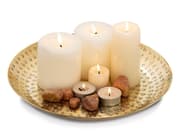 Deco Tray Ø 28 cm runt guld-dekorativt bricka Candlelight Tray
