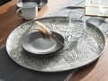 Miniatyrbillede 2 af 6: Dekorativ Bakke Sølv Metal Rund 49 cm Retro Glamourøs Stil