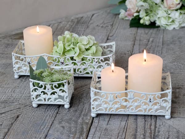 Fat med spetskant Antikvit Chic Antique